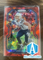 2020 Prizm Football Joey Bosa #143 Red Cracked Ice Refractor Parallel Chargers
